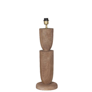 Tischlampe aus Mangoholz mit Naturton und doppeltem Design in runder Form – Lorinne | PTMD