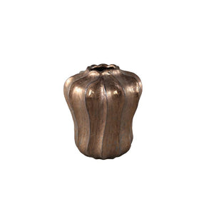 Vase – Bronze, Round Shape, Wavy Shape, Ceramic, S – Hamish | PTMD