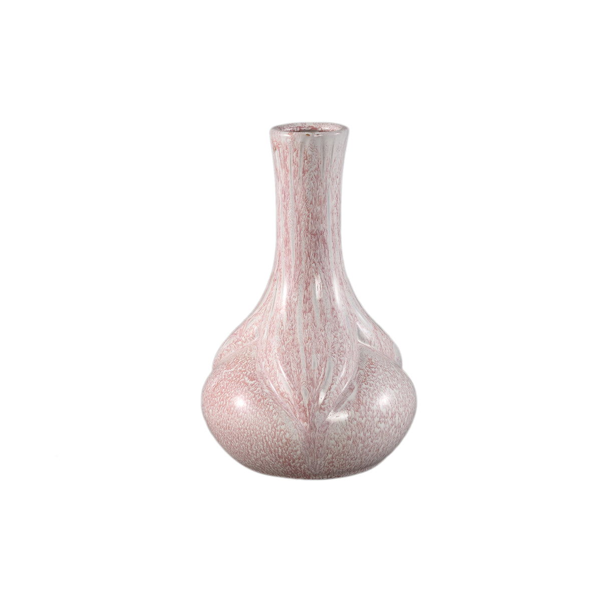 Vase – Pink, Round Shape, Tapered Opening, Ceramic, L – Hailey | PTMD