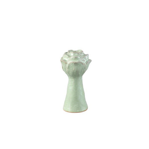 Vase – Ceramic Material, Floral Design, Mint Green Color, S – Minerva | PTMD