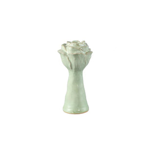 Vase - Ceramic Material, Flower Shape Design, Mint Green Color, M - Minerva | PTMD