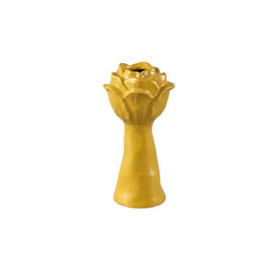 Vase – Ceramic Material, Flower Shape Design, Yellow Colour, M – Minerva | PTMD