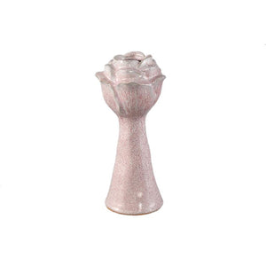 Vase - Ceramic material, Flower shape design, Pink color, L - Minerva | PTMD