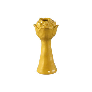 Vase - Ceramic material, Flower shape design, Yellow color, L - Minerva | PTMD