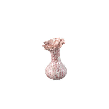 Vase – Ceramic Material, Floral Design, Pink Color, S – Dolores | PTMD