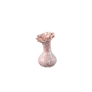 Vase – Ceramic Material, Floral Design, Pink Color, S – Dolores | PTMD