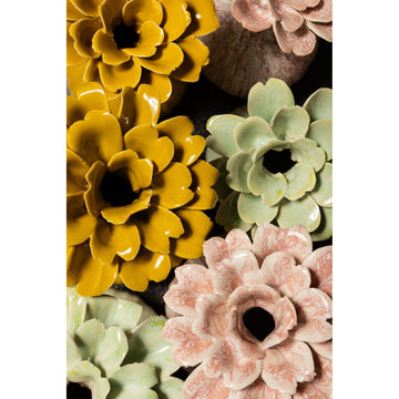 Vase – Ceramic Material, Floral Design, Pink Color, S – Dolores | PTMD