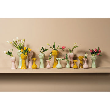 Vase – Ceramic material, Flower shape design, Pink color, S – Minerva | PTMD