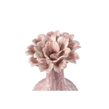 Vase – Flower Shape Design, Ceramic Material, Pink Color, L – Dolores | PTMD