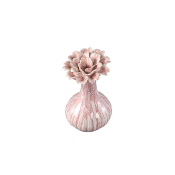 Vase – Flower Shape Design, Ceramic Material, Pink Color, L – Dolores | PTMD