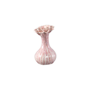 Vase – Blumenform Design, Keramik Material, Rosa Farbe, L – Dolores | PTMD