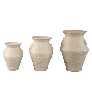 Jug - Beige surface, Round shape, Rough texture, Ceramic, S - Leandra | PTMD