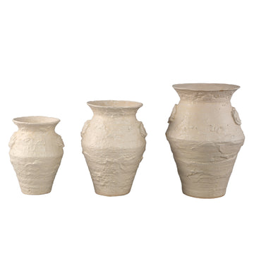 Jug – Beige Surface, Round Shape, Rough Texture, Ceramic, L – Leandra | PTMD