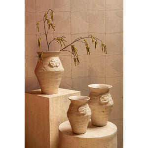 Jug – Beige Surface, Round Shape, Rough Texture, Ceramic, M – Leandra | PTMD