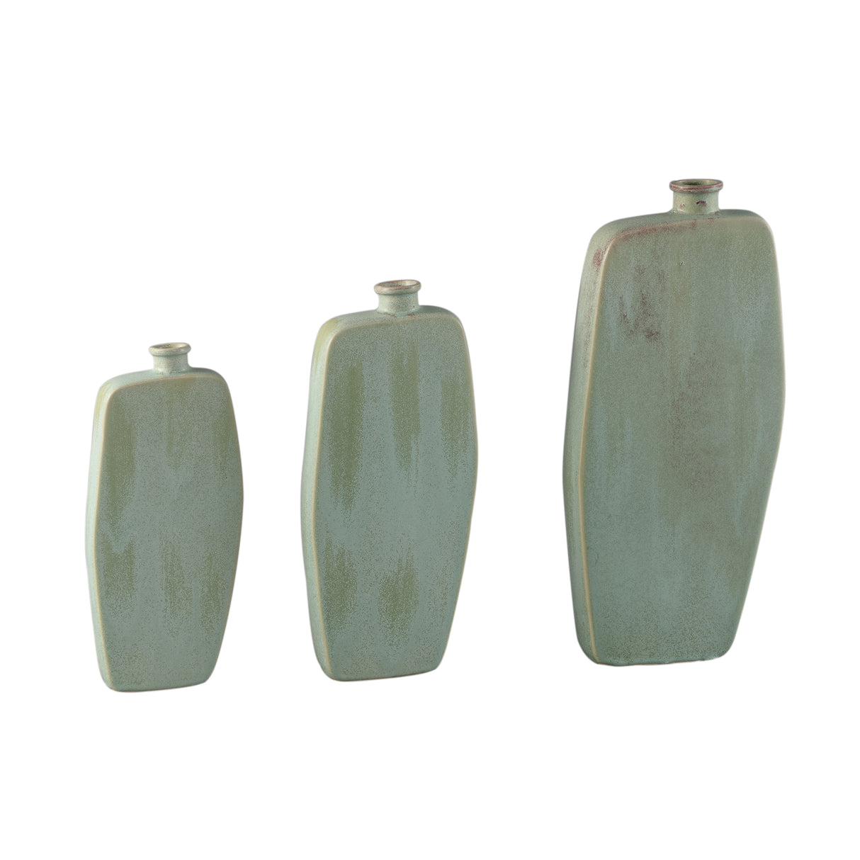 Vase - Mint Green Surface, Round Shape, Bottle Shape, Ceramic Material, S - Amalie | PTMD
