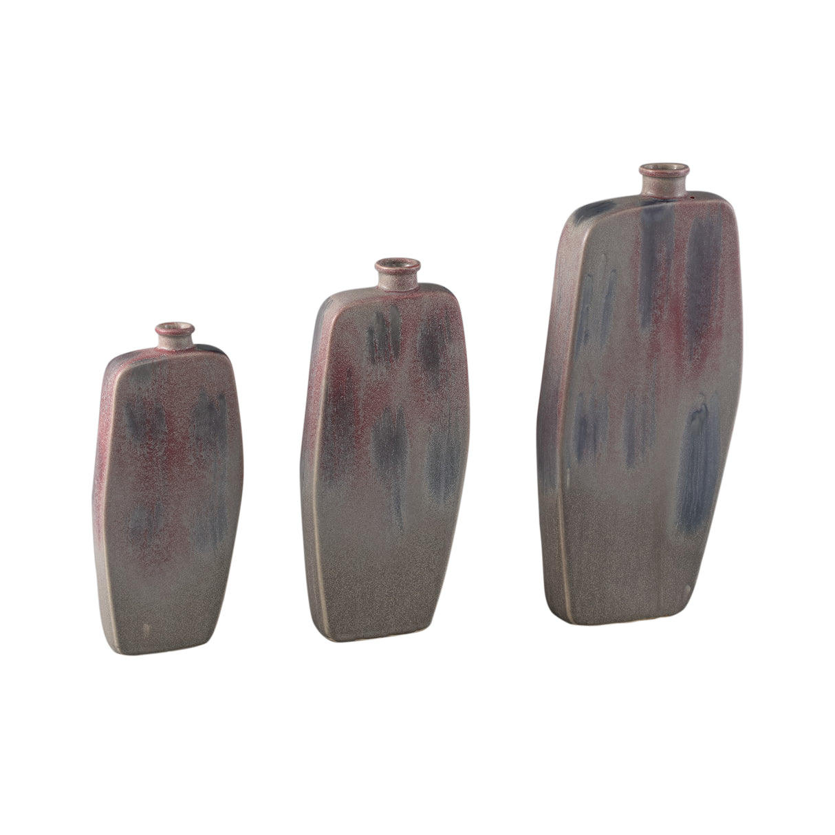 Vase – Fliederfarbene Oberfläche, Runde Form, Flaschenform, Keramikmaterial, M – Amalie | PTMD