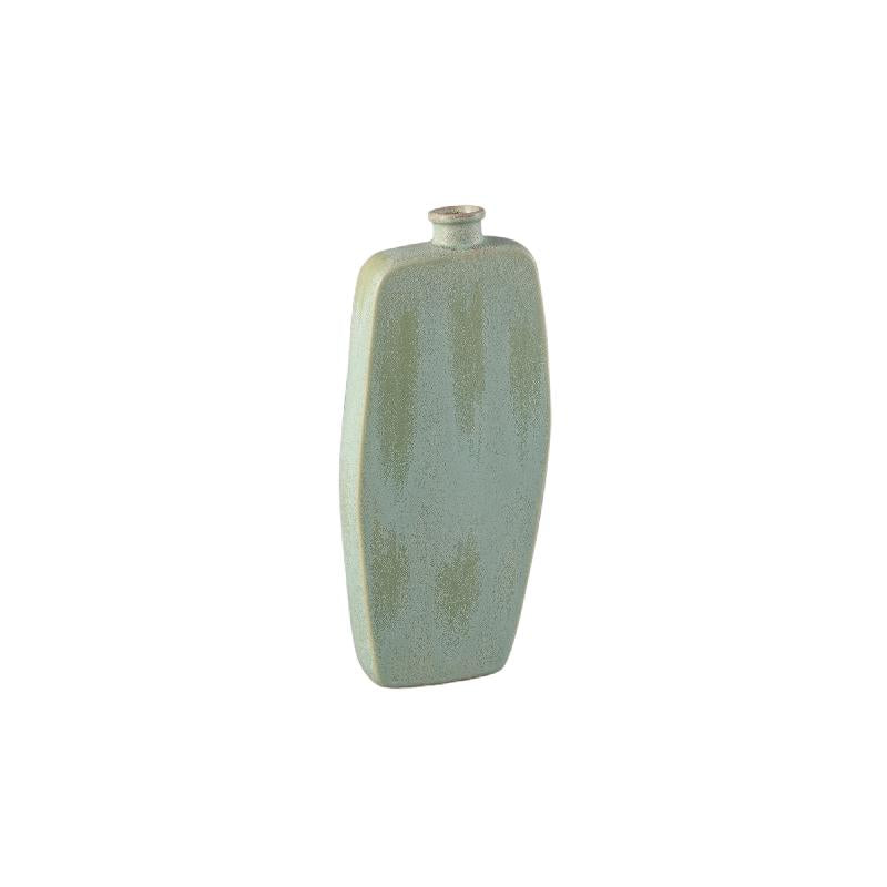 Vase – Mintgrüne Oberfläche, Runde Form, Flaschenform, Keramikmaterial, M – Amalie | PTMD