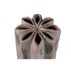Vase – Runde Form, Keramik Material, Mehrloch Design, Lila, L  – Marte | PTMD