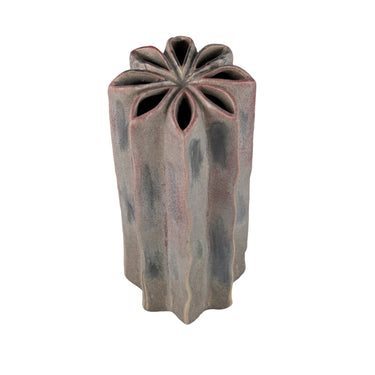 Vase – Runde Form, Keramik Material, Mehrloch Design, Lila, L  – Marte | PTMD