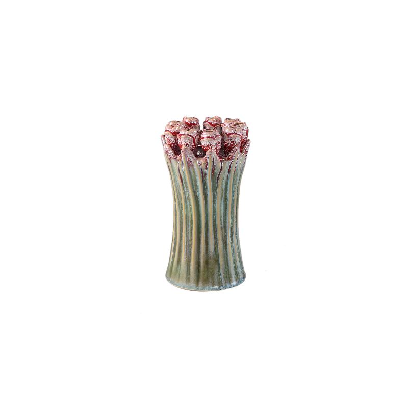Vase – Tulip Shape Design, Ceramic Material, Mint Green Color, S – Tulips | PTMD