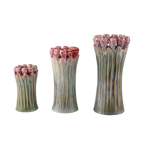 Vase – Tulip Shape Design, Ceramic Material, Mint Green Color, M – Tulips | PTMD