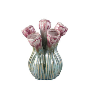 Vase – Blumenform Design, Keramik Material, Flieder Farbe, M – Annmarie | PTMD