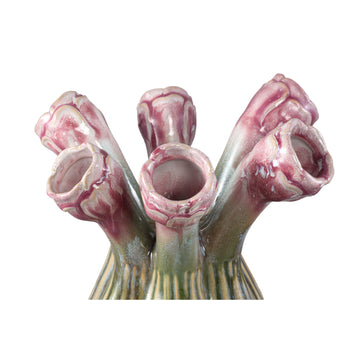 Vase – Flower shape design, Ceramic material, Lilac color, L – Annmarie | PTMD