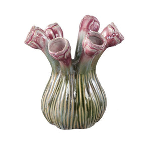 Vase – Flower shape design, Ceramic material, Lilac color, L – Annmarie | PTMD