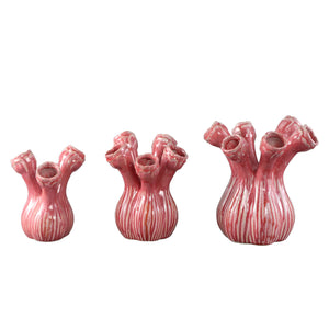 Vase – Blumenform Design, Keramik Material, Rosa Farbe, S – Annmarie | PTMD