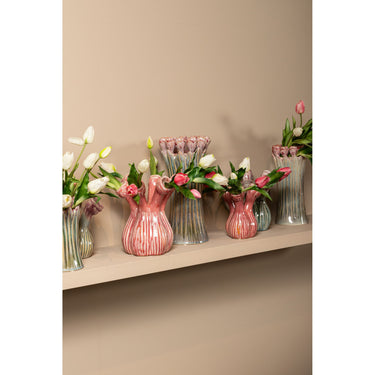 Vase – Blumenform Design, Keramik Material, Rosa Farbe, S – Annmarie | PTMD