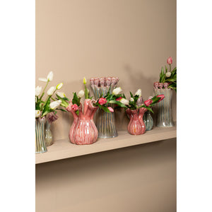 Vase – Blumenform Design, Keramik Material, Rosa Farbe, S – Annmarie | PTMD