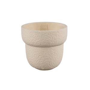 Blumentopf – Runde Form, Raue Oberfläche, Creme Farbe, L – Hillie | PTMD