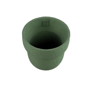 Flowerpot - Round Cement, Rough Surface, Green, L – Hillie | PTMD