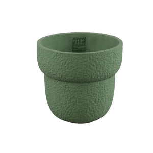 Flowerpot - Round Cement, Rough Surface, Green, L – Hillie | PTMD