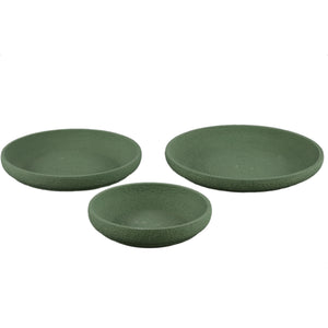 Bowl - Round Cement, Rough Surface, Green, S – Hillie | PTMD
