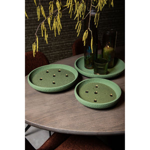 Bowl - Round Cement, Rough Surface, Green, S – Hillie | PTMD