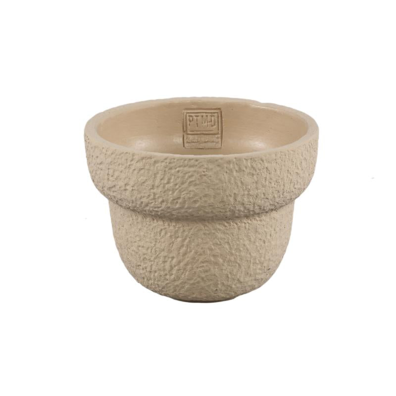 Flower pot - Round Cement, Rough Surface, Sand-colored, M – Hillie | PTMD