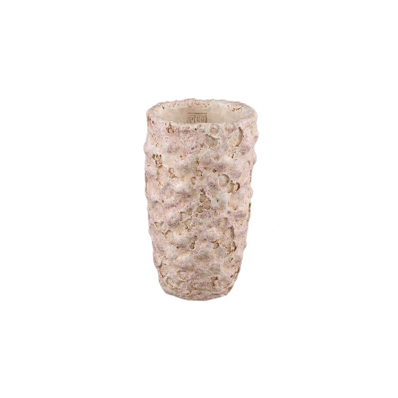 Flowerpot - Round Cement, Rough Surface, Light Pink, S – Romas | PTMD