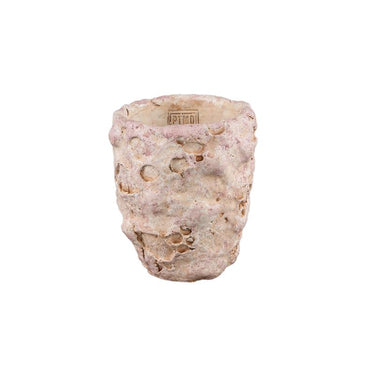 Flowerpot - Round Cement, Rough Surface, Light Pink, M – Romas | PTMD