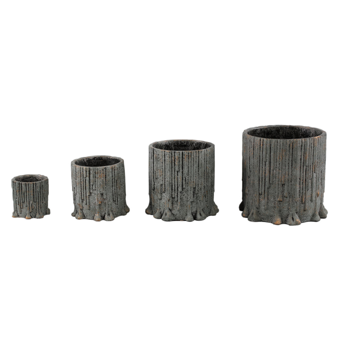 Pot – Cement Finish, Dripping Design, Grey, XS – Indiana | PTMD