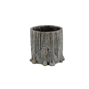 Pot – Cement Surface, Dripping Design, Grey, S – Indiana | PTMD