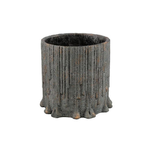 Pot - Cement Surface, Dripping Design, Grey, L - Indiana | PTMD