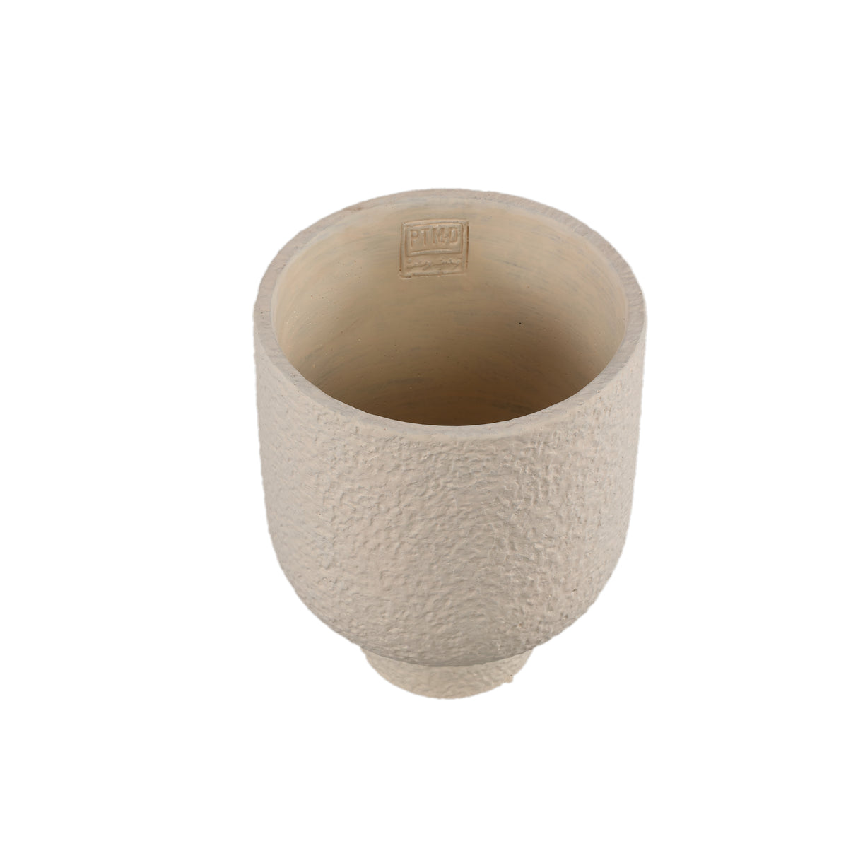 Flower Pot - Round Cement, Rough Surface, Cream, L – Monder | PTMD