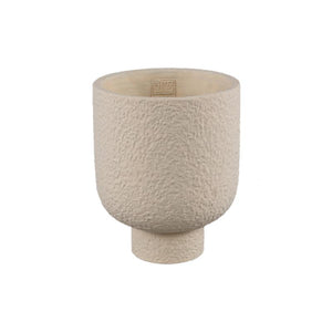 Flower Pot - Round Cement, Rough Surface, Cream, L – Monder | PTMD