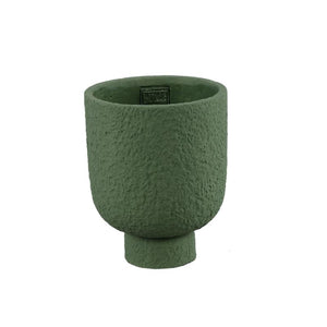 Flowerpot - Round Cement, Rough Surface, Green, S – Monder | PTMD
