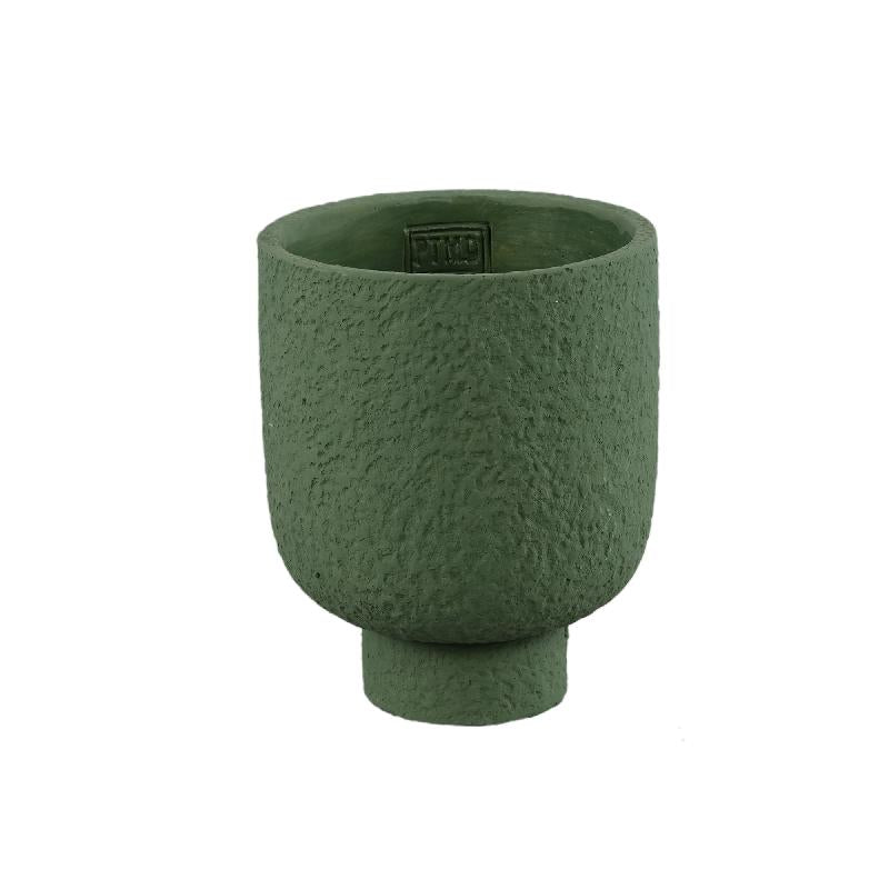 Flowerpot - Round Cement, Rough Surface, Green, M – Monder | PTMD