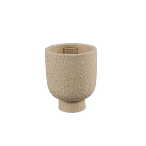 Flower Pot - Round Cement, Rough Surface, Sand Color, XS – Monder | PTMD
