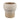Blumentopf – Gerippter Rand, Runde Form, Beige Oberfläche, Zement Material, XXL – Emilee | PTMD