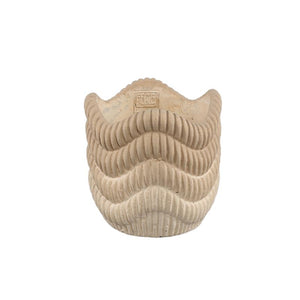 Flower pot - Round Cement, Groove Pattern, Wavy Line Pattern, Cream Color, M – Kiera | PTMD