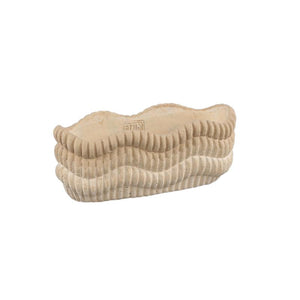 Blumentopf - Ovaler Zement, Rillenmuster, Wellenlinienmuster, Cremefarbe, S – Kiera | PTMD